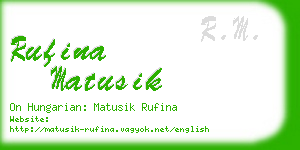 rufina matusik business card